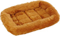 QuietTime XXS Dog Bed – Cinnamon Faux Fur Bolster, Ultra-Soft and Machine Washable, Fits 18-Inch Crates and Carriers, for Small Dogs and Cats