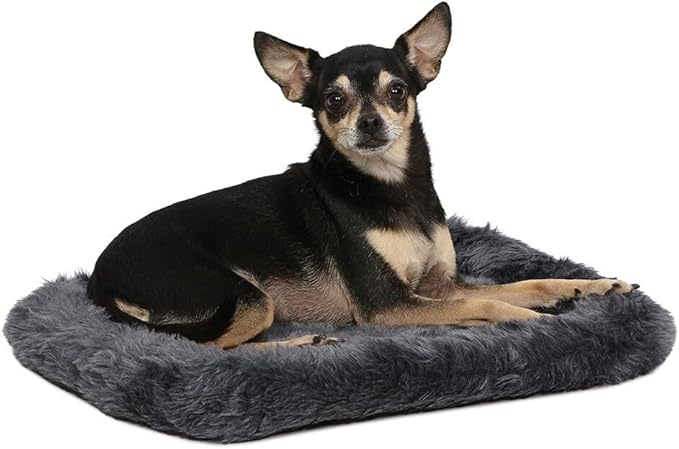 QuietTime XXS Dog Bed – Cinnamon Faux Fur Bolster, Ultra-Soft and Machine Washable, Fits 18-Inch Crates and Carriers, for Small Dogs and Cats