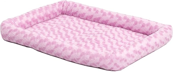 QuietTime XXS Dog Bed – Cinnamon Faux Fur Bolster, Ultra-Soft and Machine Washable, Fits 18-Inch Crates and Carriers, for Small Dogs and Cats